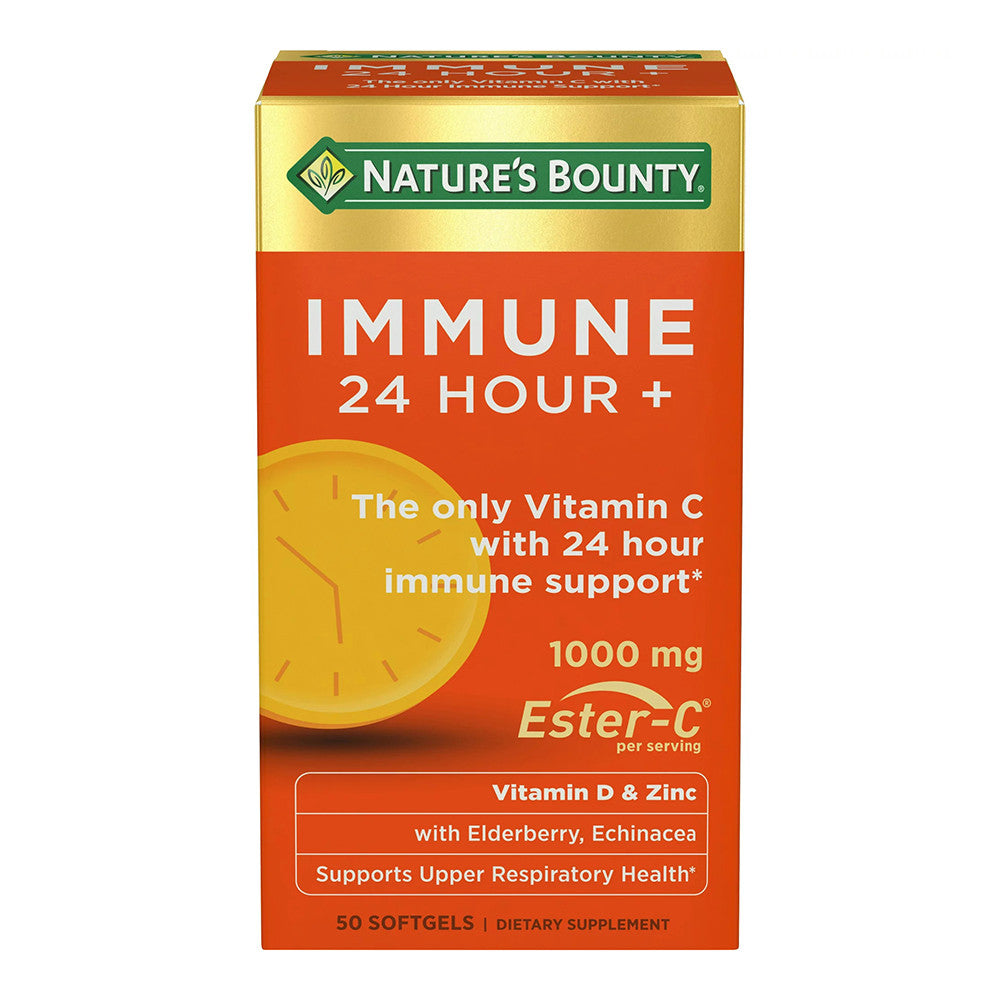 Natures Bounty Immune Support 24 Hour Plus Softgels, 50 Ea